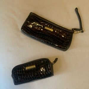Isabella Fiore designer bag set, nwt. Clutch and makeup bag